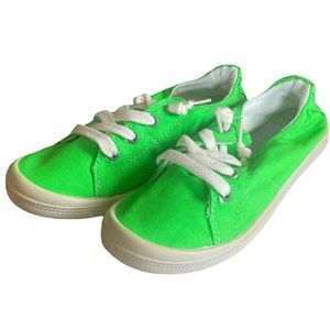 Forever -Link, Style Comfort 1, Neon green sneakers, lace up, women’s size 6.5